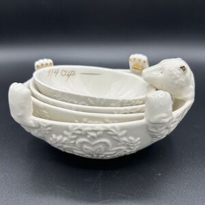 Rare Anthropologie Polar Bear Measuring Cups NEW